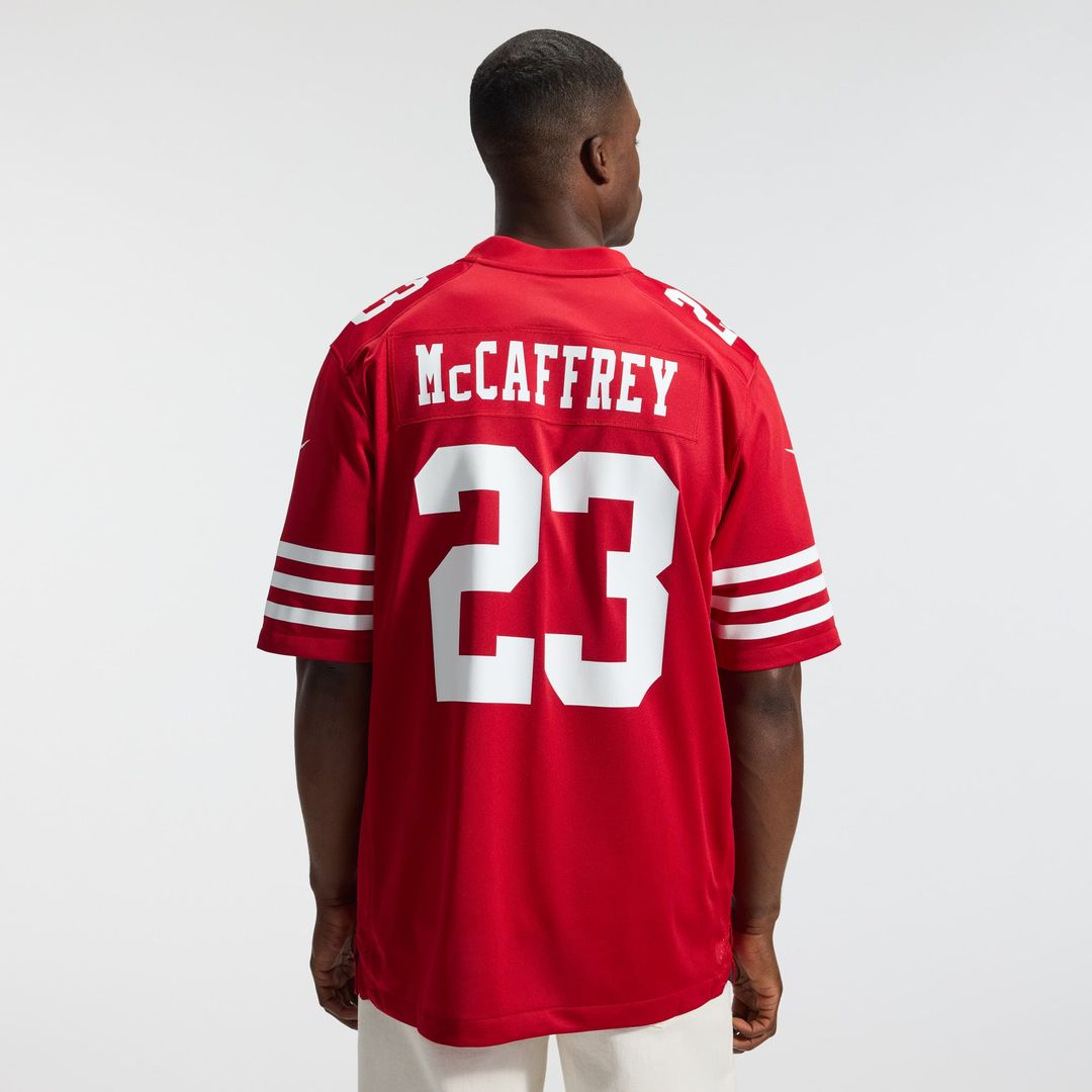 Christian McCaffrey San Francisco 49ers Game Player Jersey - Scarlet