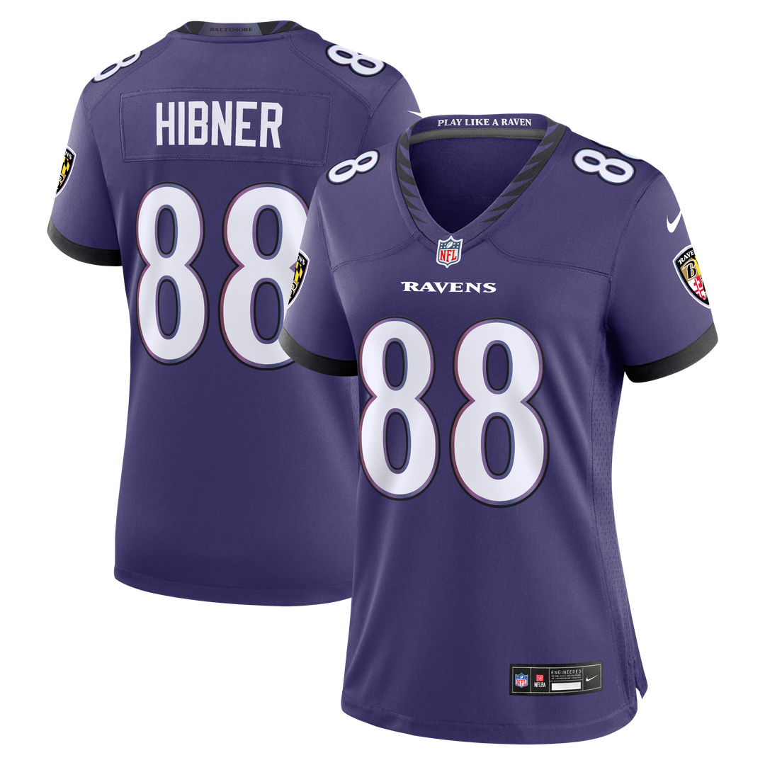 Matthew Hibner Baltimore Ravens Women's Team Game Jersey - Purple