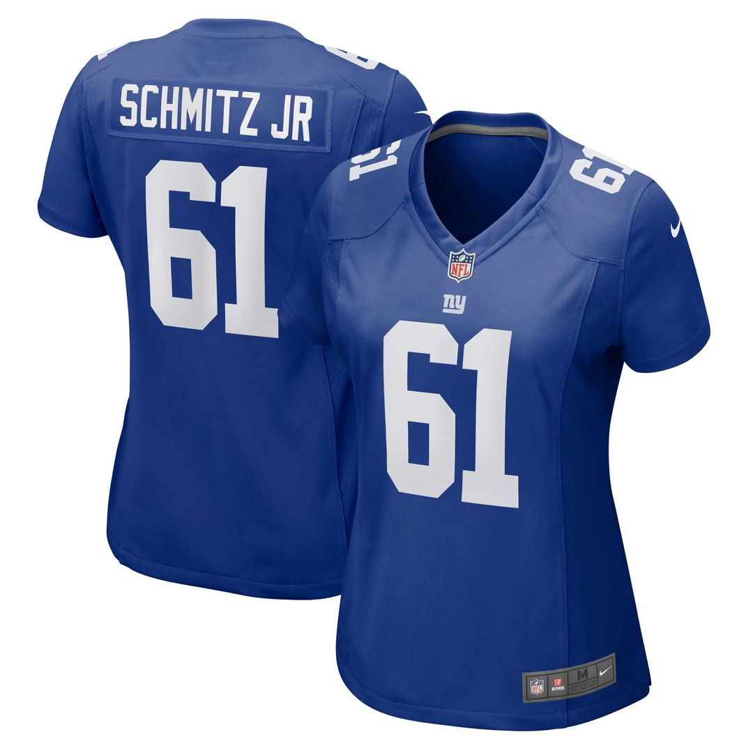 John Michael Schmitz Jr. New York Giants Women's Game Jersey - Royal