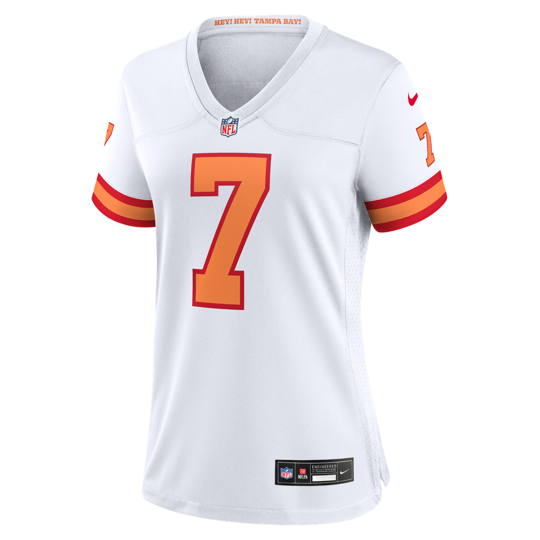 Bucky Irving '76 Tampa Bay Buccaneers Women's Game Jersey - White