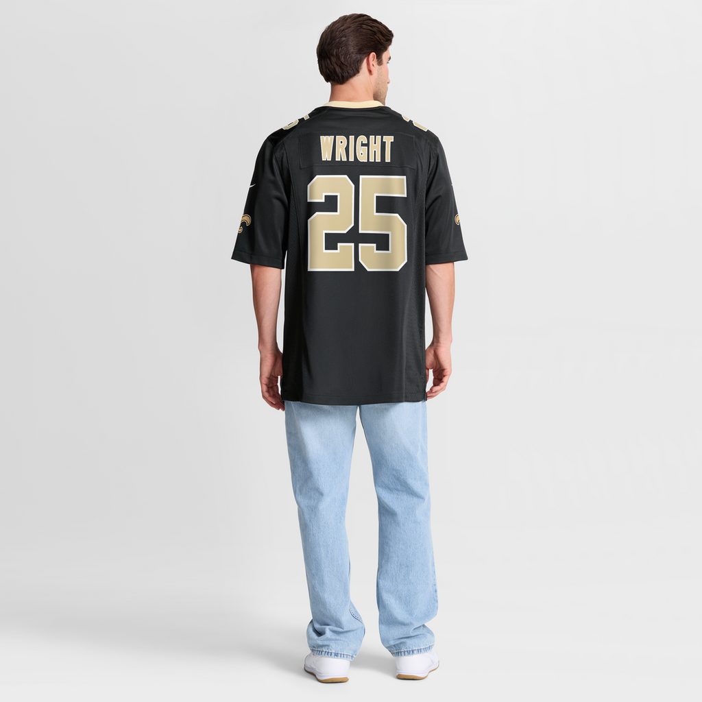 Rejzohn Wright New Orleans Saints Team Game Jersey - Black