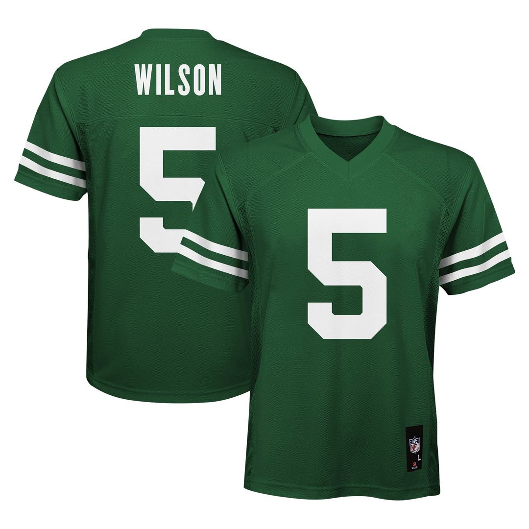 Garrett Wilson New York Jets Youth Replica Jersey - Green