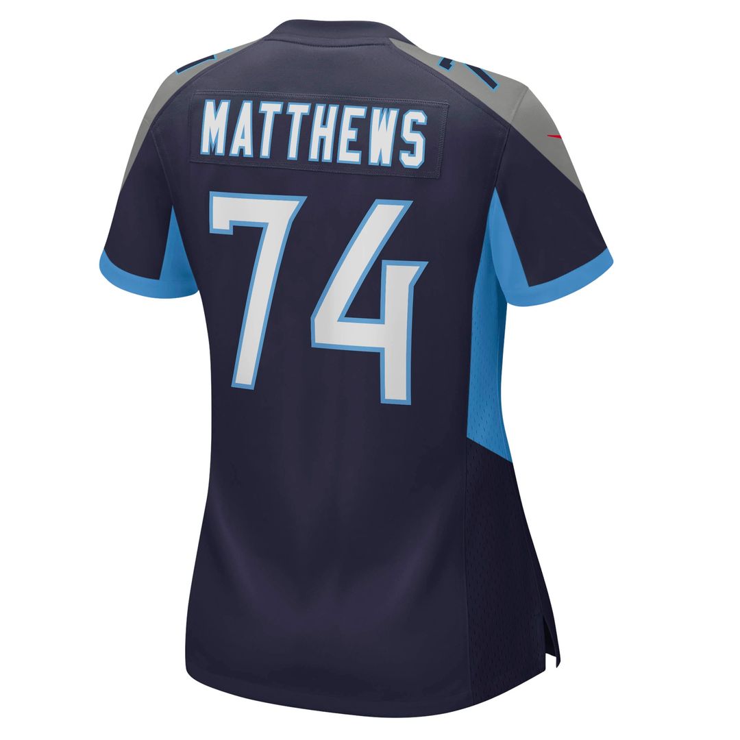 Bruce Matthews Tennessee Titans Women's Retired Player Jersey - Navy