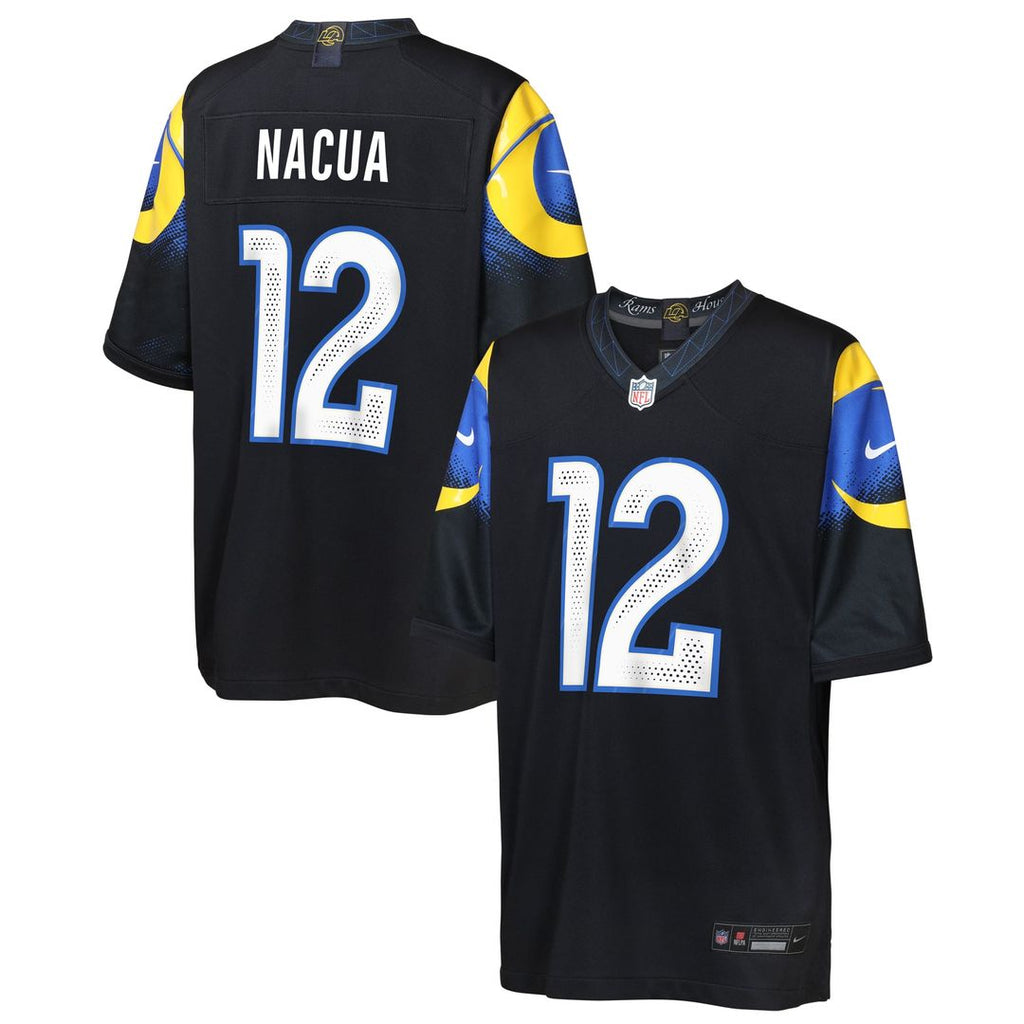 Puka Nacua Los Angeles Rams Youth Rivalries Collection Game Jersey - Dark Blue