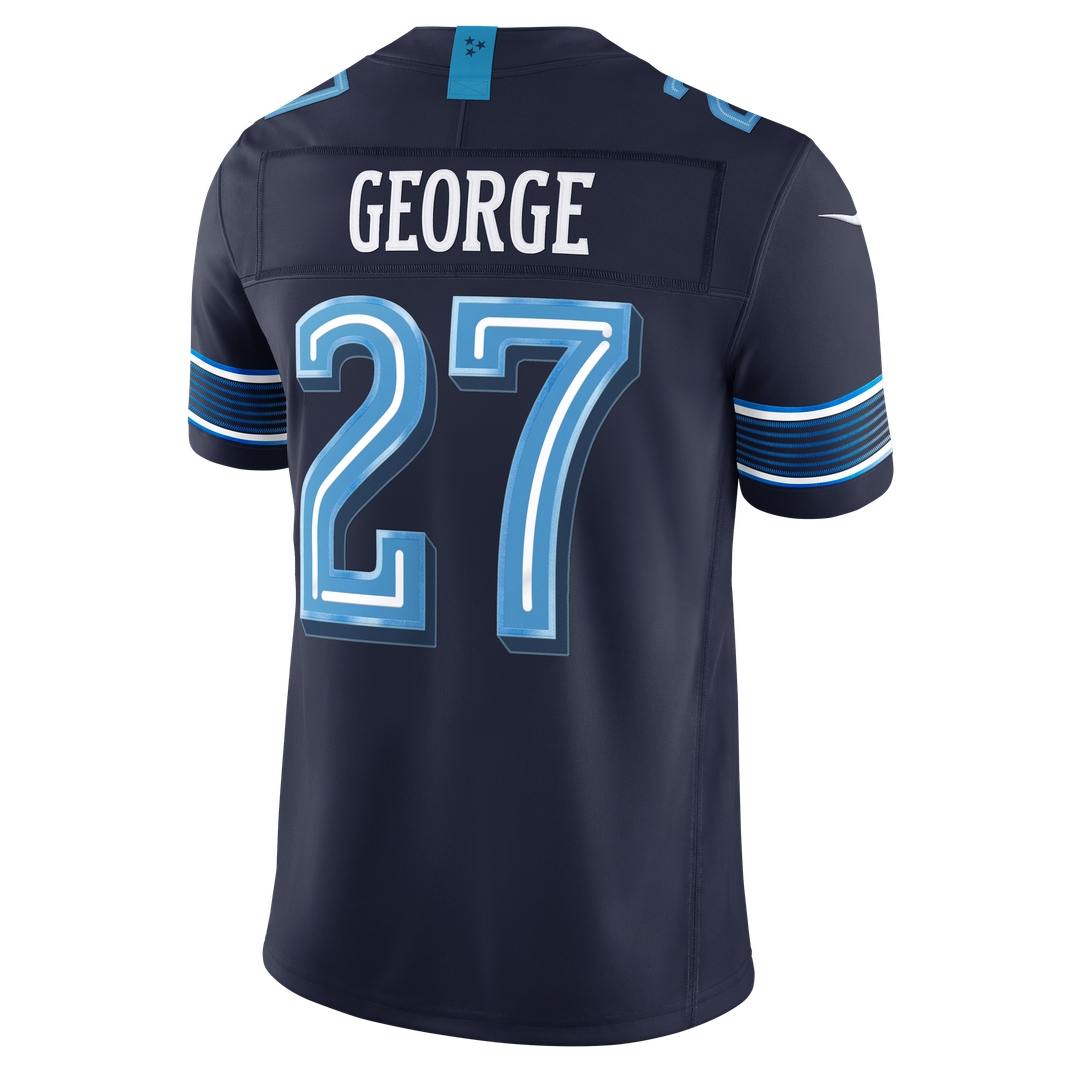 Eddie George Tennessee Titans 2026 Rivalries Collection Stitched Limited Jersey - Navy