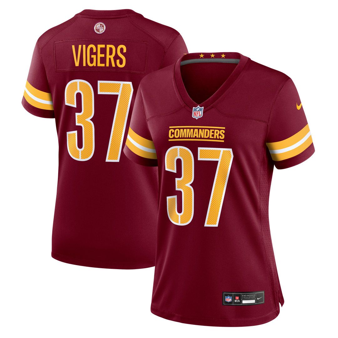 Car'lin Vigers Washington Commanders Women's Team Game Jersey - Burgundy