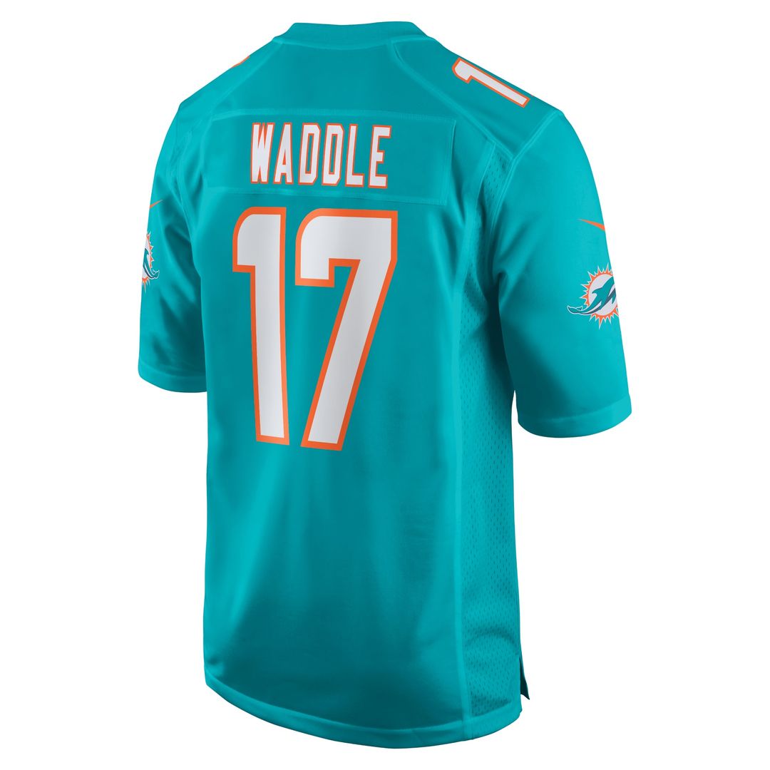 Jaylen Waddle Miami Dolphins Youth Game Jersey - Aqua
