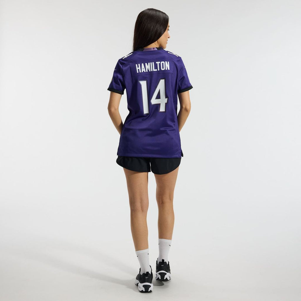 Kyle Hamilton Baltimore Ravens Women's Team Game Jersey - Purple
