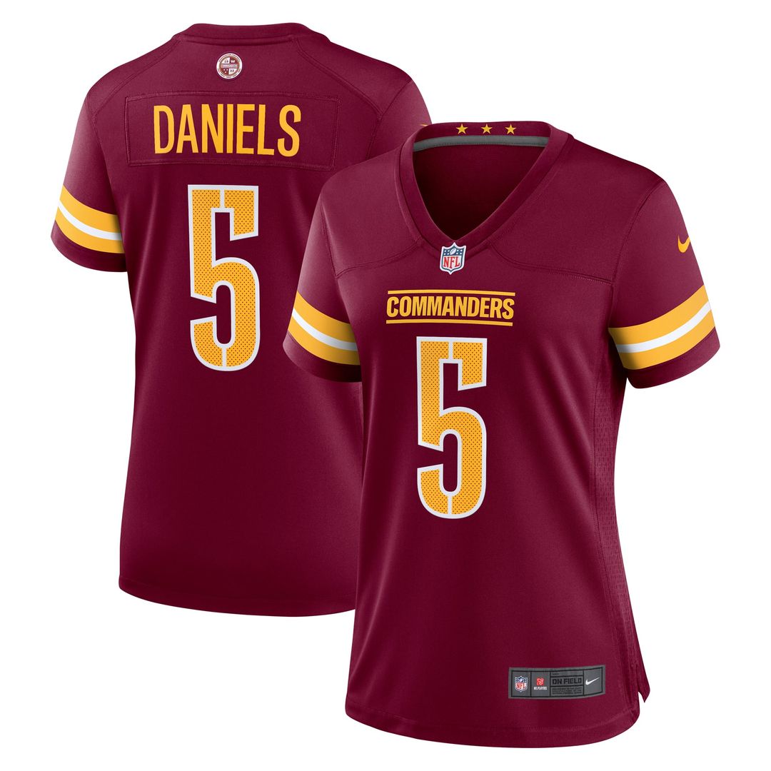 Jayden Daniels Washington Commanders Women's Alternate Game Player Jersey - Black