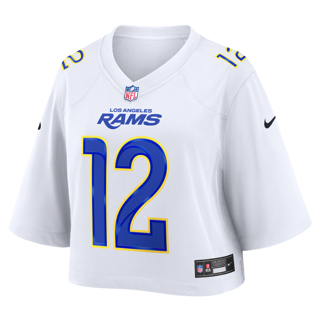 Puka Nacua Los Angeles Rams Women's Cropped Fashion Game Jersey - White