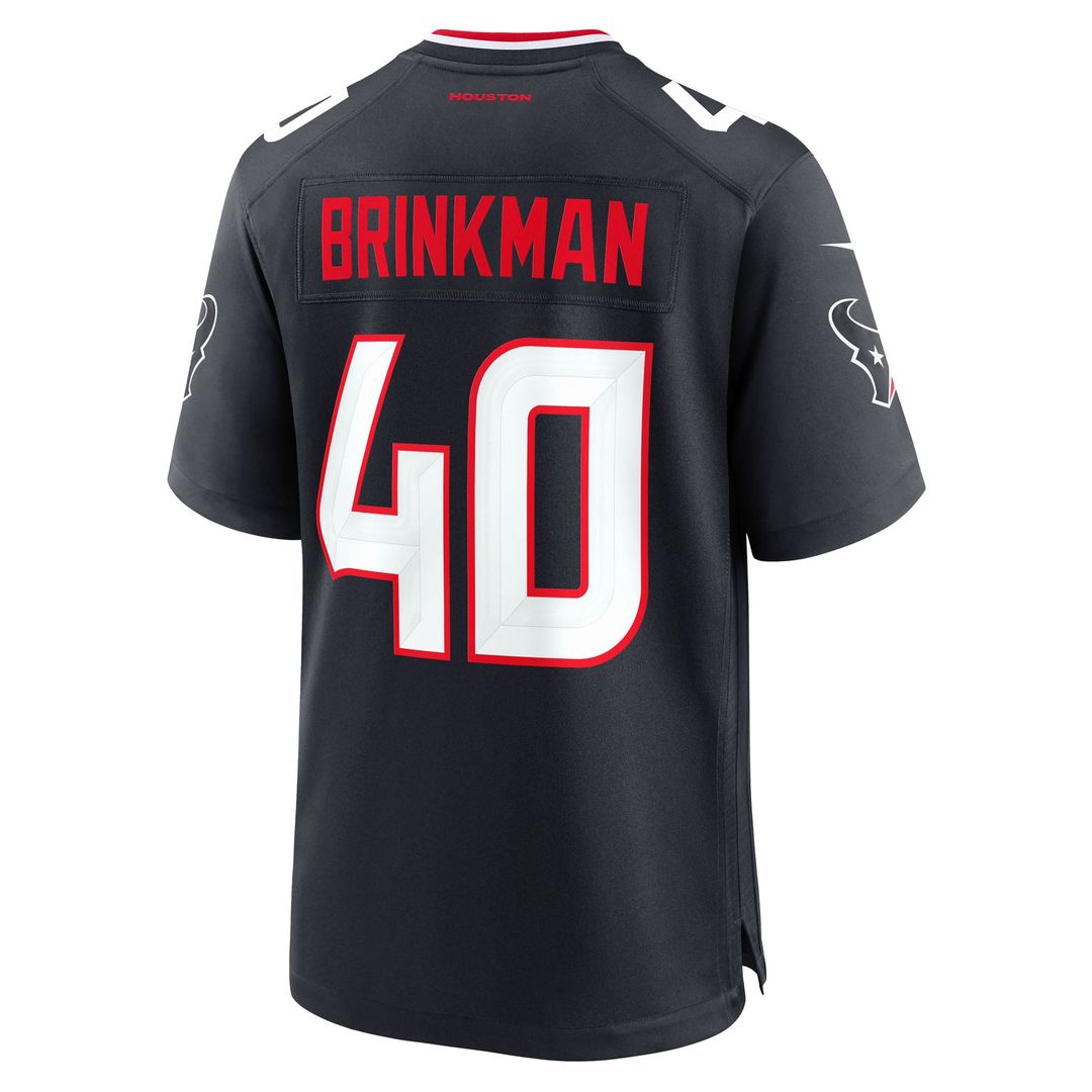 Austin Brinkman Houston Texans Team Game Jersey - Navy