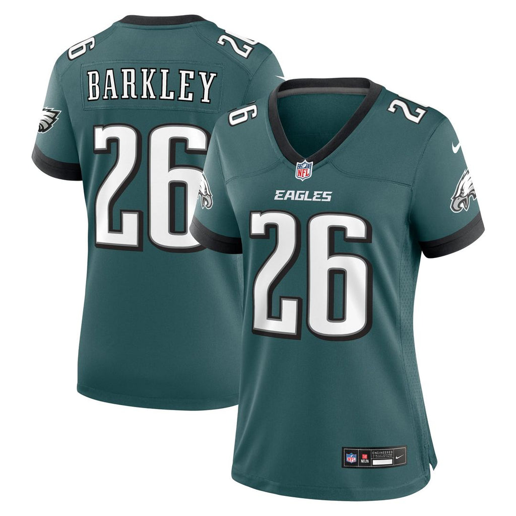 Saquon Barkley Philadelphia Eagles Women's Game Player Jersey - Midnight Green