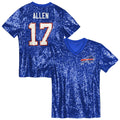 Josh Allen Buffalo Bills Girls Youth Sequin V - Neck Fashion Jersey - Royal