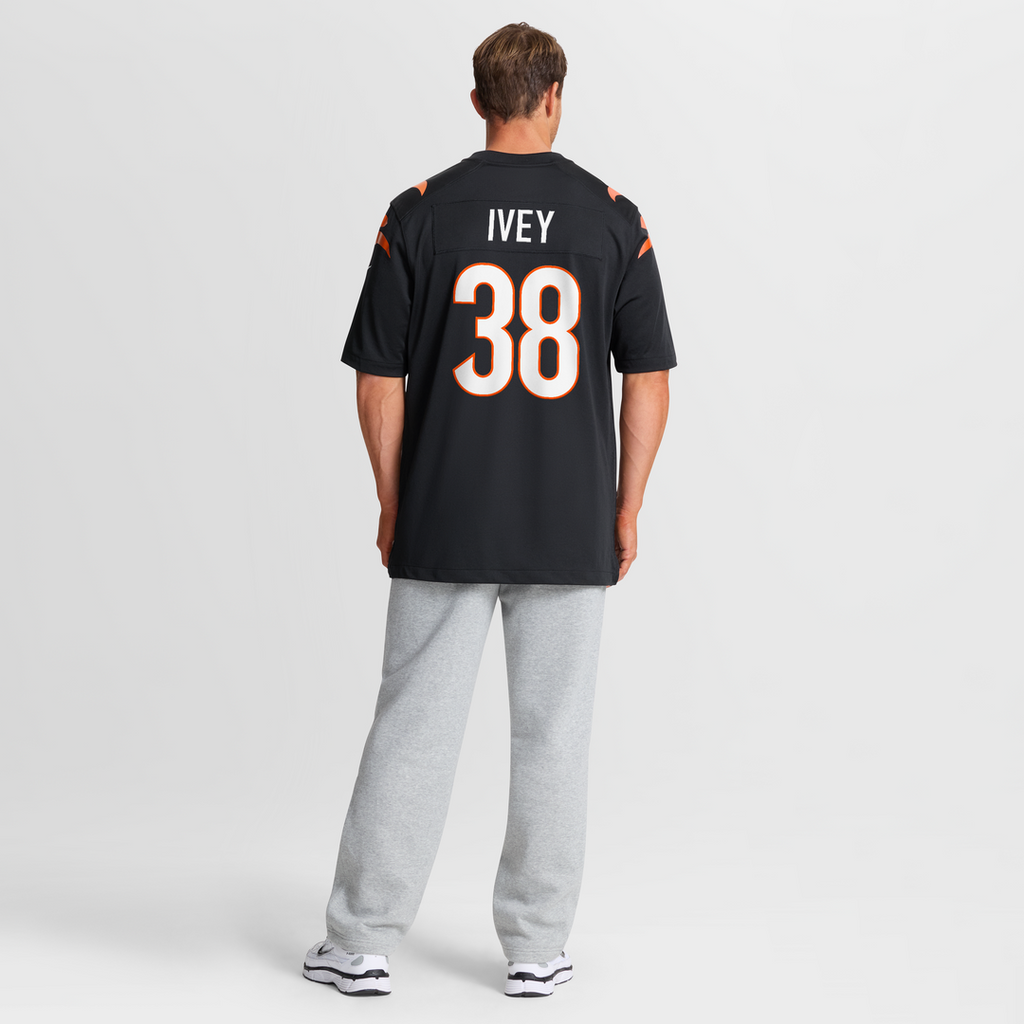 DJ Ivey Cincinnati Bengals Team Game Jersey - Black