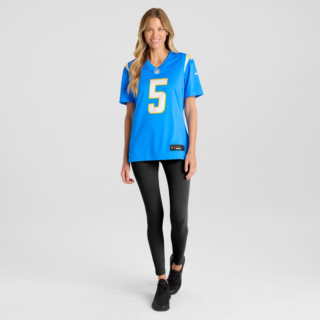 Trey Lance Los Angeles Chargers Women's Team Game Jersey - Powder Blue