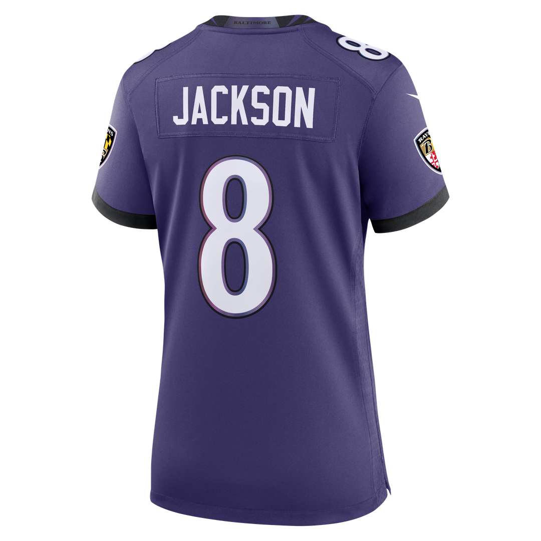 Lamar Jackson Baltimore Ravens Women's Team Game Jersey - Purple