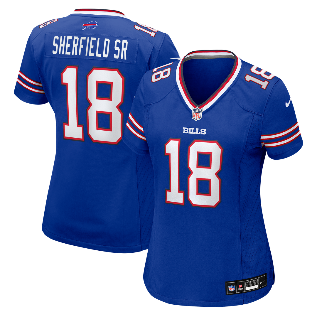 Trent Sherfield Sr. Buffalo Bills Women's Team Game Jersey - Royal