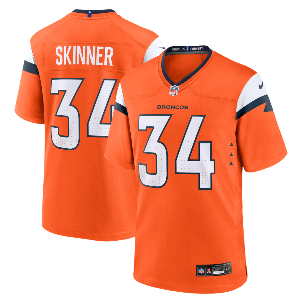 JL Skinner Denver Broncos Team Game Jersey - Orange