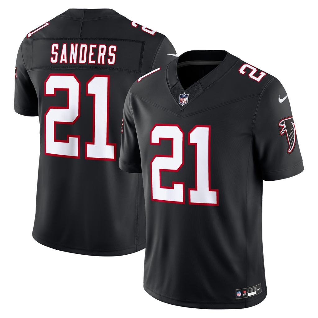 Deion Sanders Atlanta Falcons Alternate Throwback Vapor F.U.S.E. Stitched Retired Limited Jersey - Black