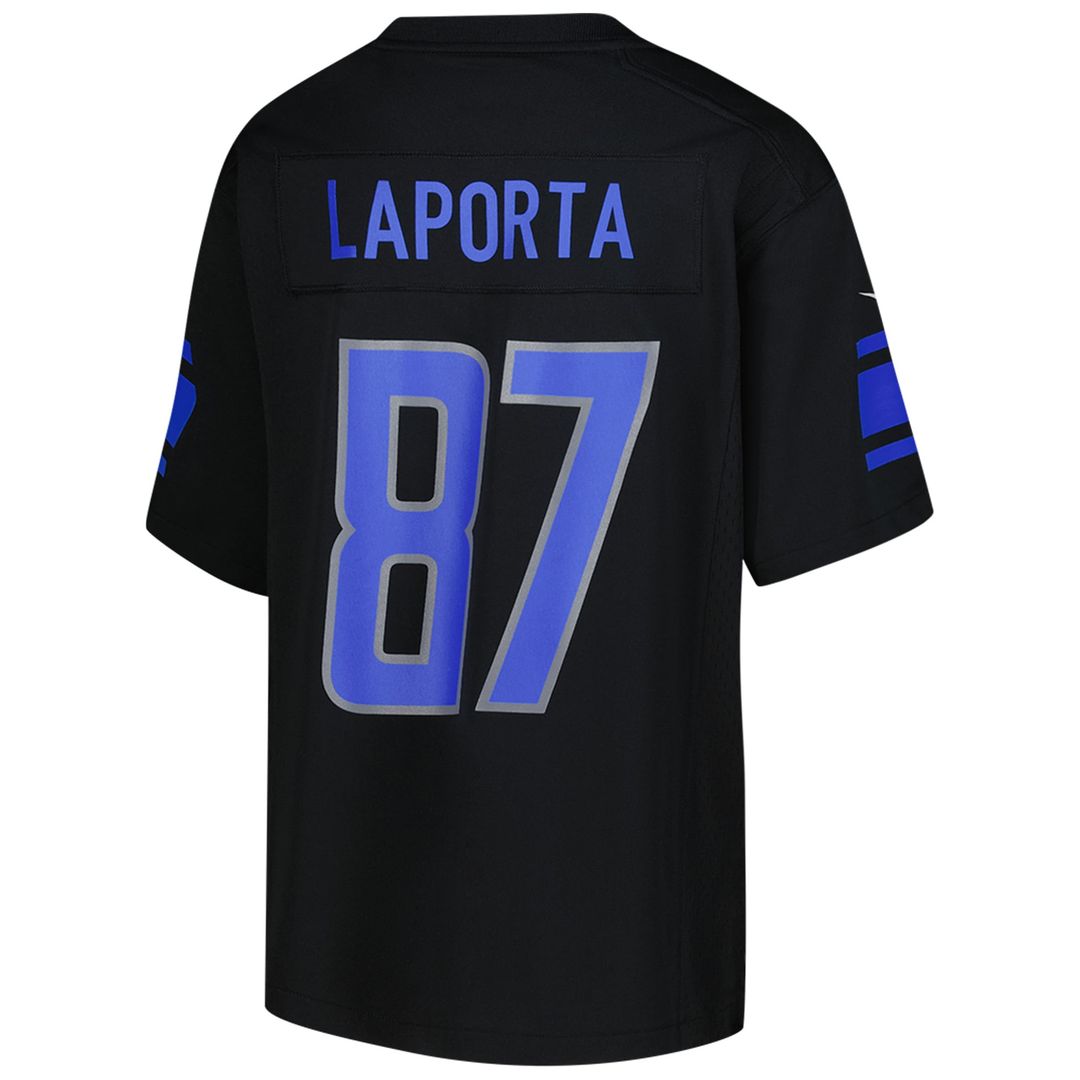 Sam LaPorta Detroit Lions Youth Game Jersey - Black