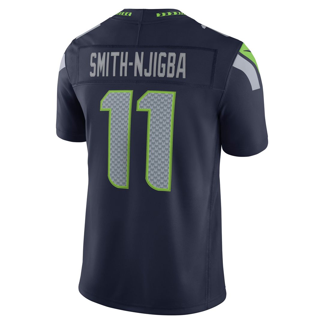 Jaxon Smith - Njigba Seattle Seahawks Team Vapor F.U.S.E. Stitched Limited Jersey - College Navy