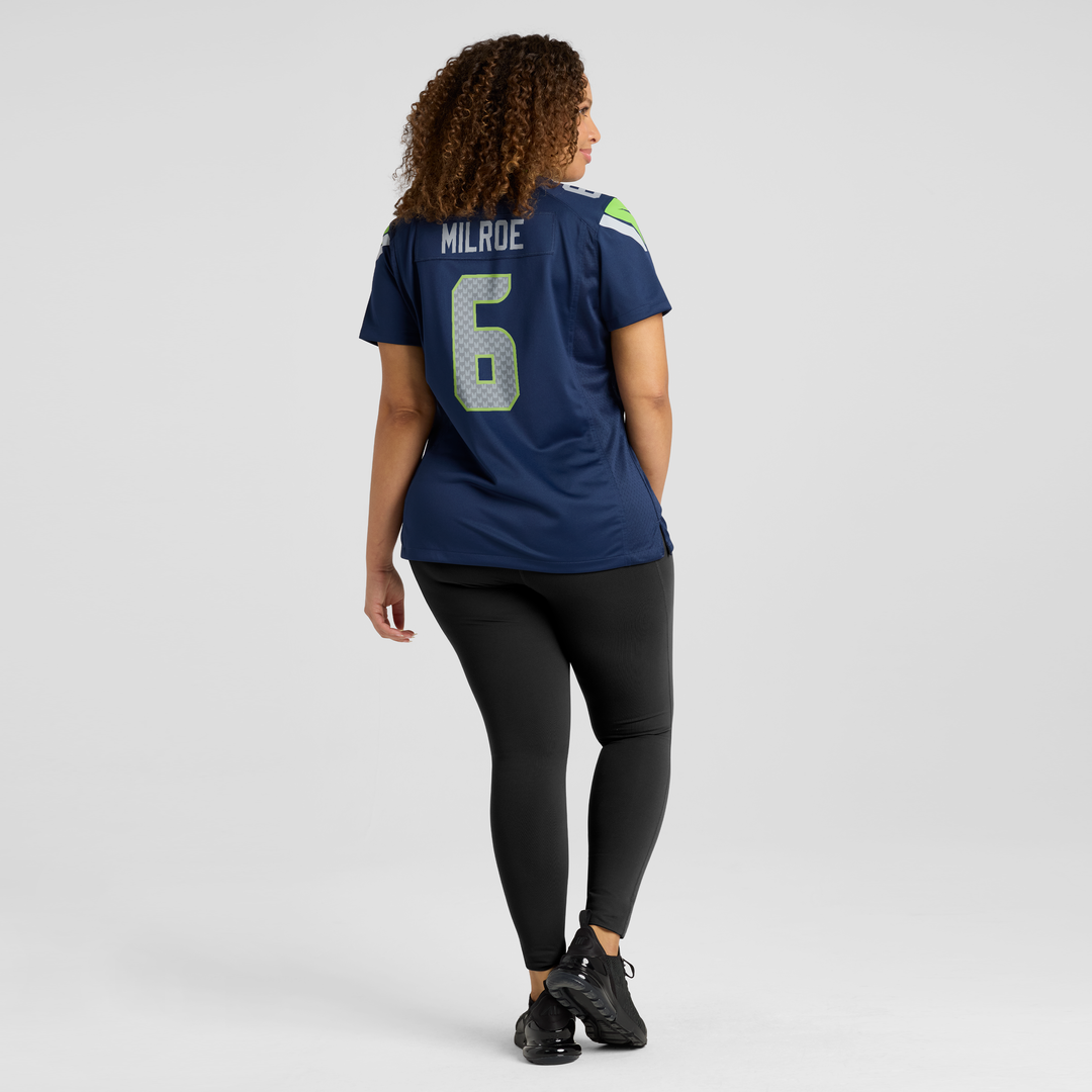 Jalen Milroe Seattle Seahawks Women's Team Game Jersey - College Navy