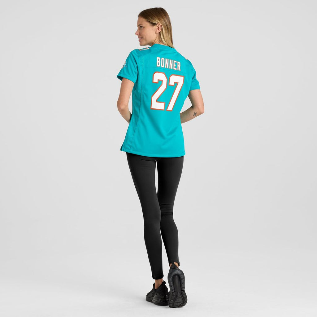 Ethan Bonner Miami Dolphins Women's Game Jersey - Aqua