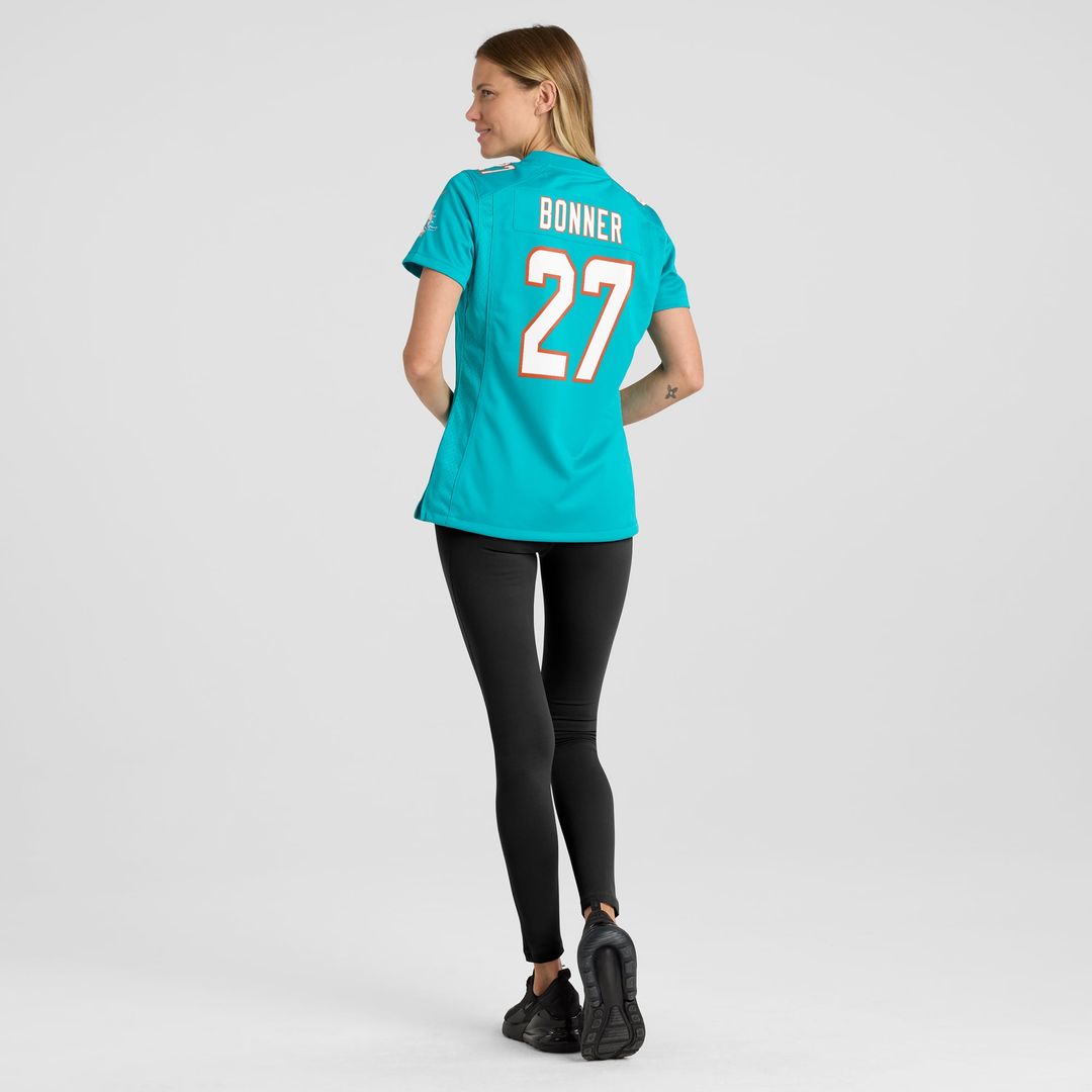 Ethan Bonner Miami Dolphins Women's Game Jersey - Aqua