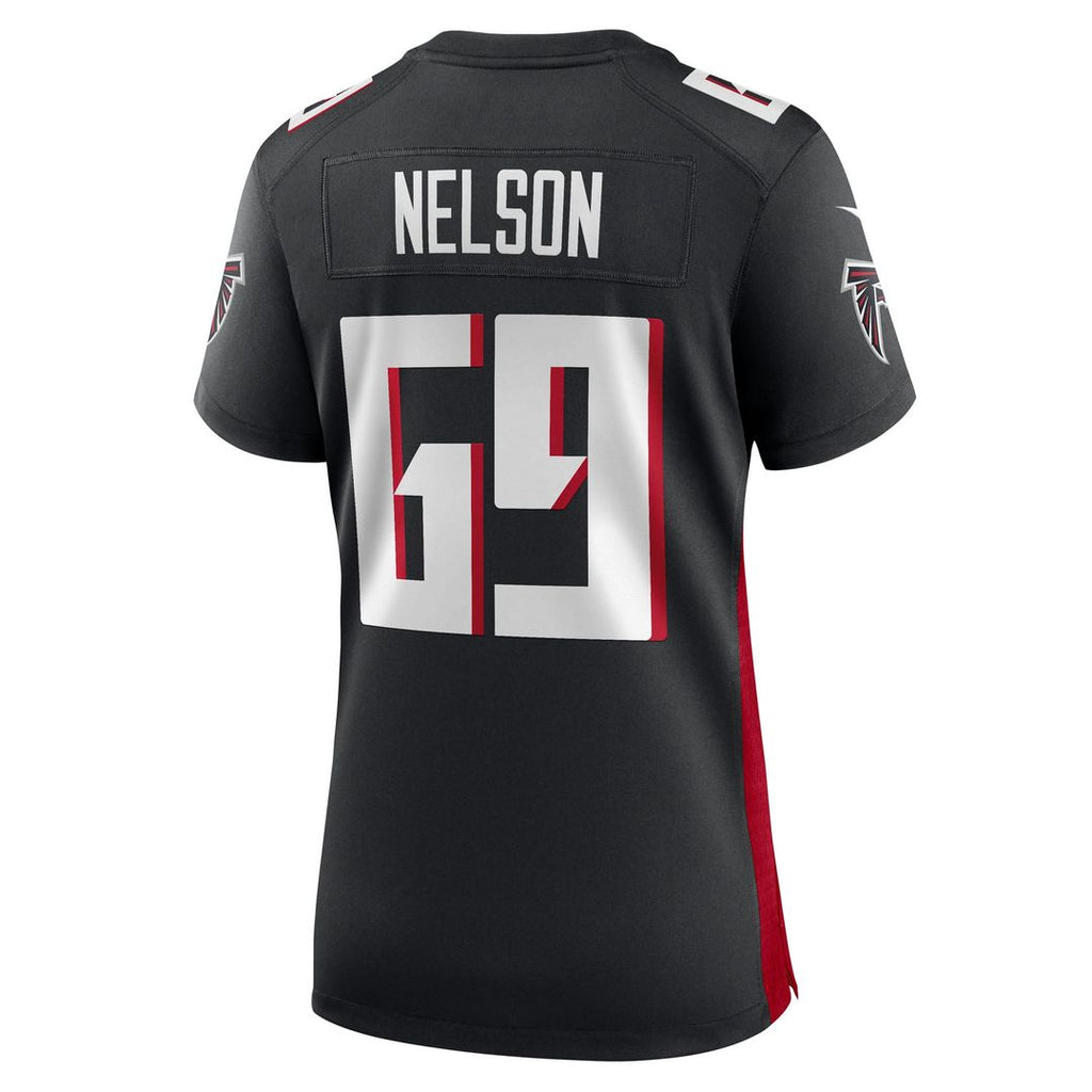 Jack Nelson Atlanta Falcons Women's Team Game Jersey - Black