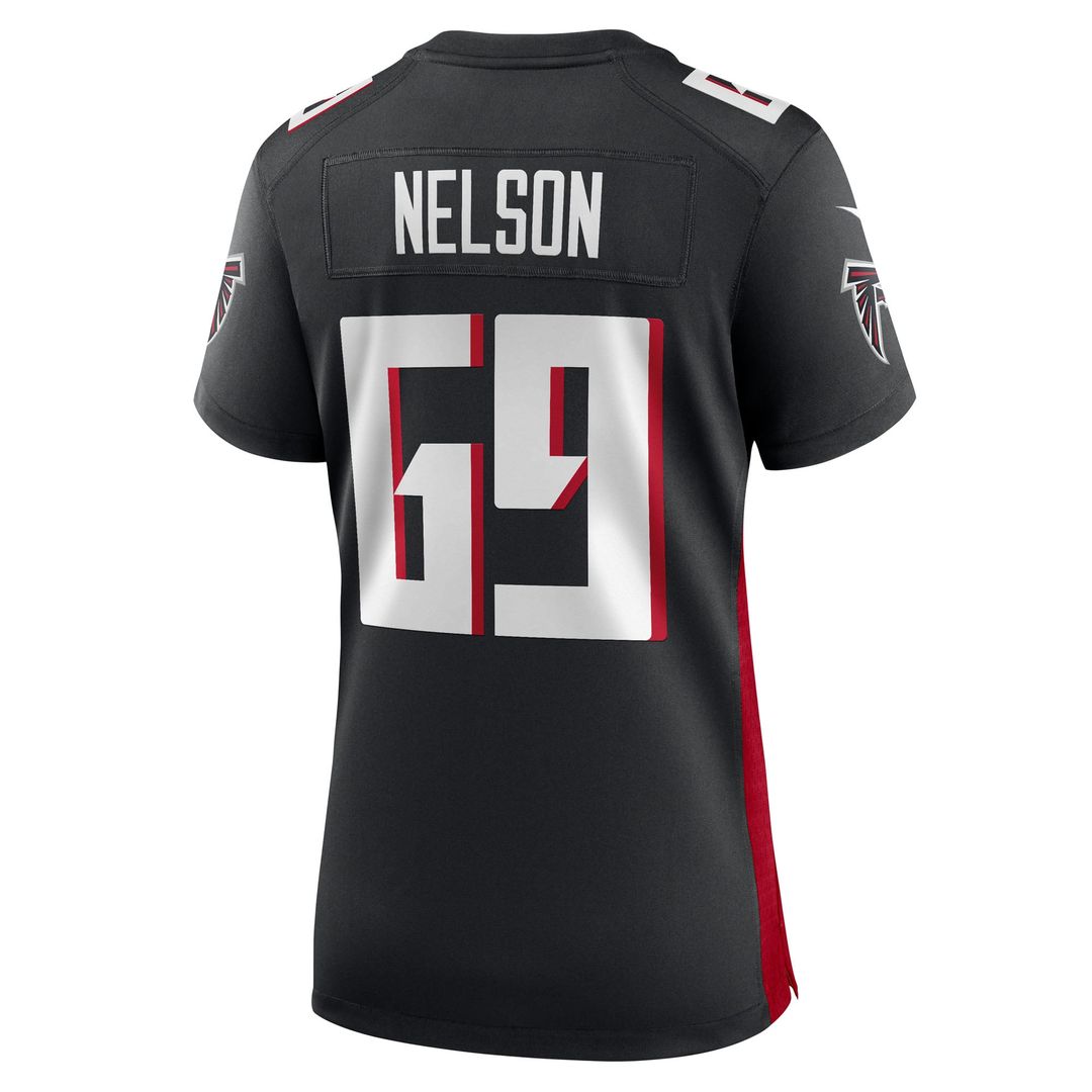 Jack Nelson Atlanta Falcons Women's Team Game Jersey - Black