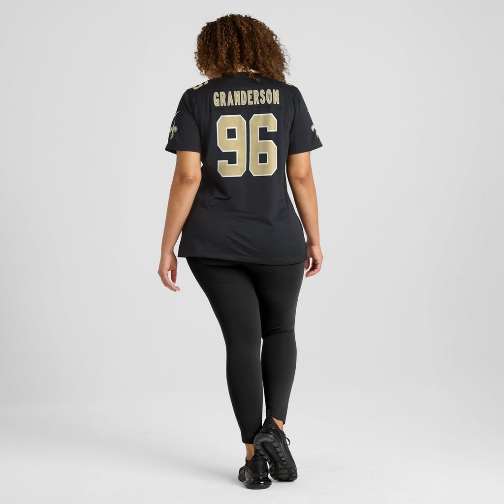 Carl Granderson New Orleans Saints Women's Game Jersey - Black
