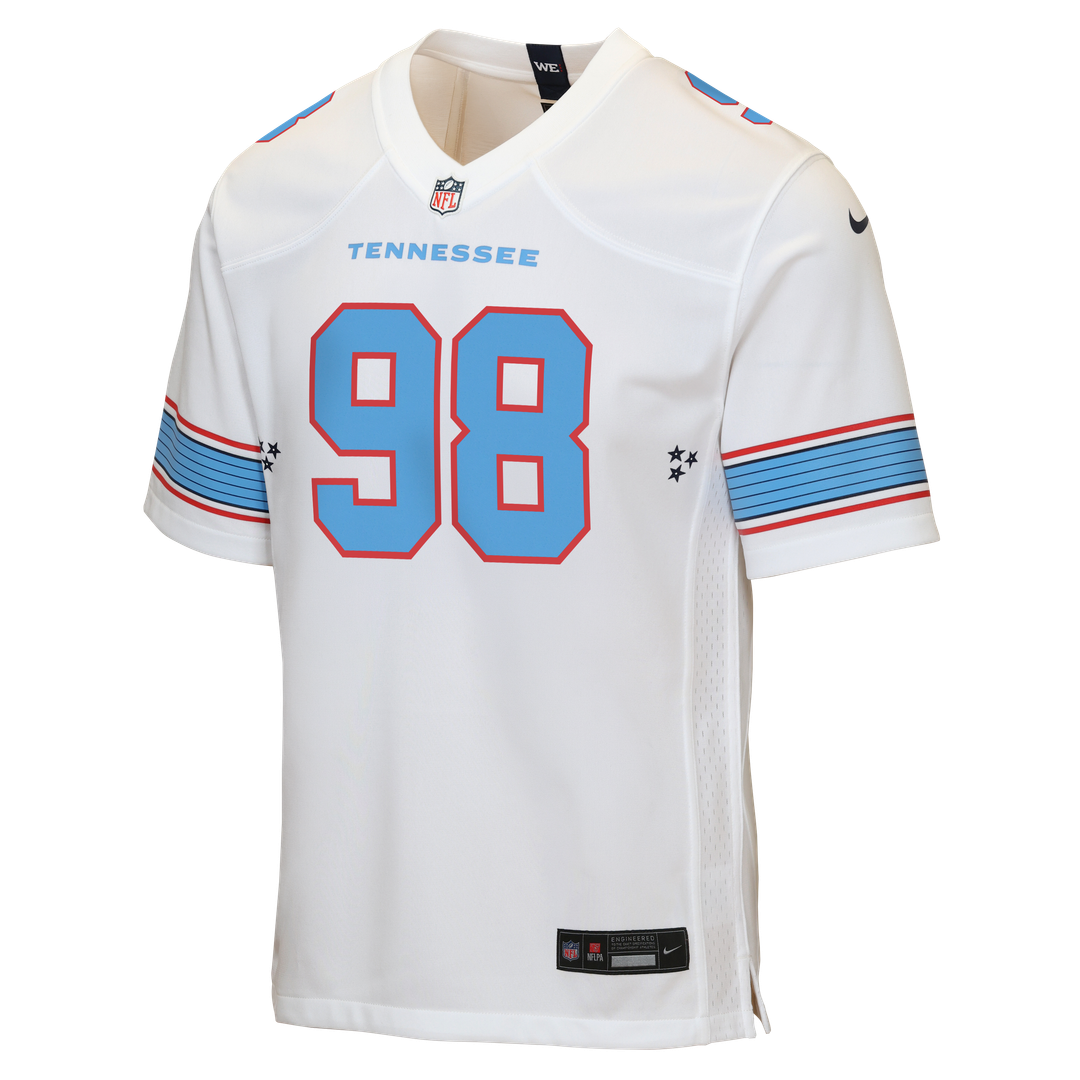 Jeffery Simmons Tennessee Titans Youth Game Jersey - White