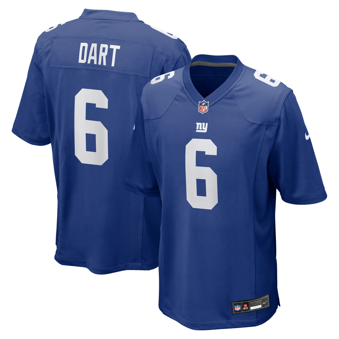 Jaxson Dart New York Giants Team Game Jersey - Royal