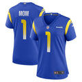 Number 1 Mom Los Angeles Rams Women's Game Jersey - Royal