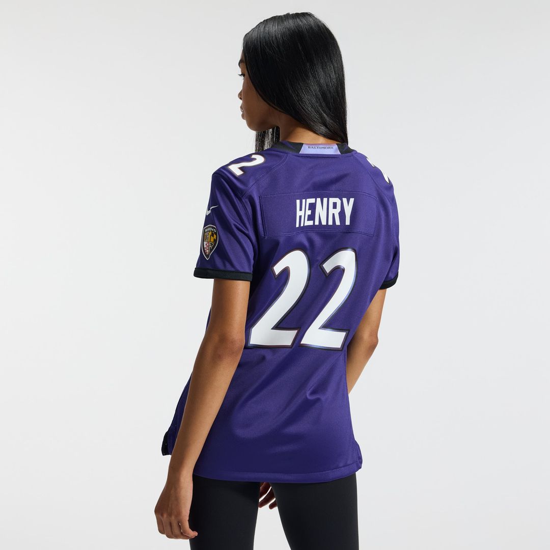 Derrick Henry Baltimore Ravens Women's Team Game Jersey - Purple