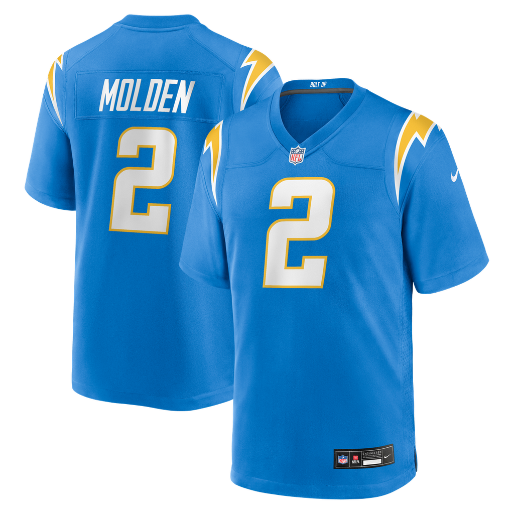 Elijah Molden Los Angeles Chargers Team Game Jersey - Powder Blue