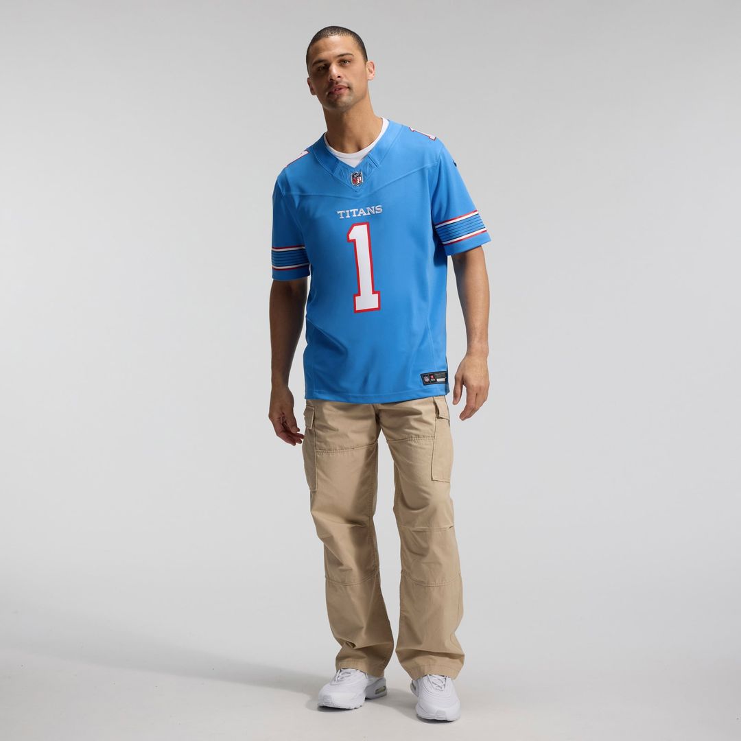 Cameron Ward Tennessee Titans Team Vapor F.U.S.E. Stitched Limited Jersey - Light Blue