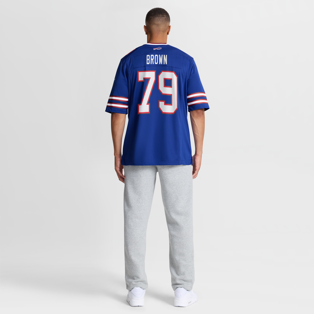 Ruben Brown Buffalo Bills Game Retired Player Jersey - Royal
