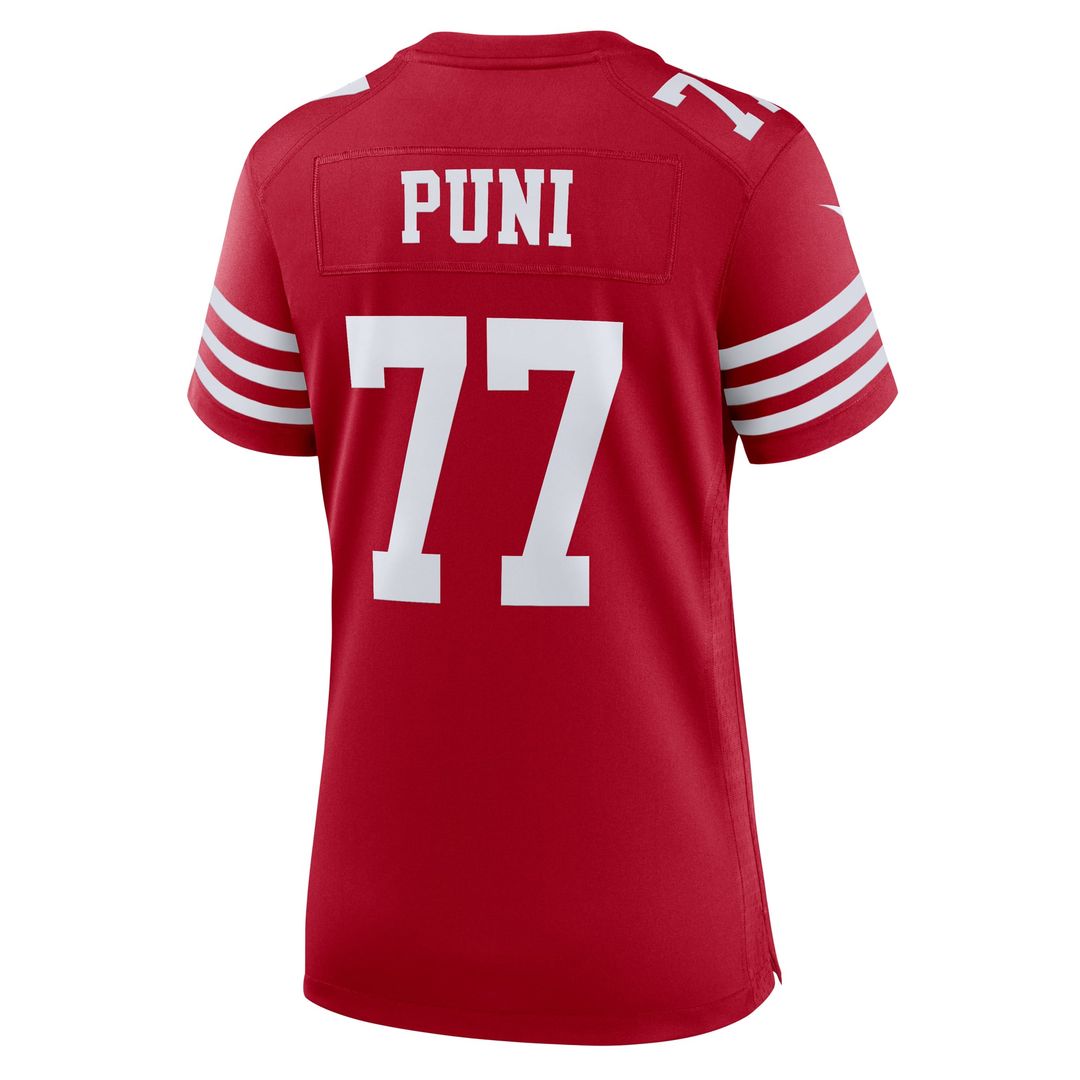 Dominick Puni San Francisco 49ers Women's Team Game Jersey - Scarlet