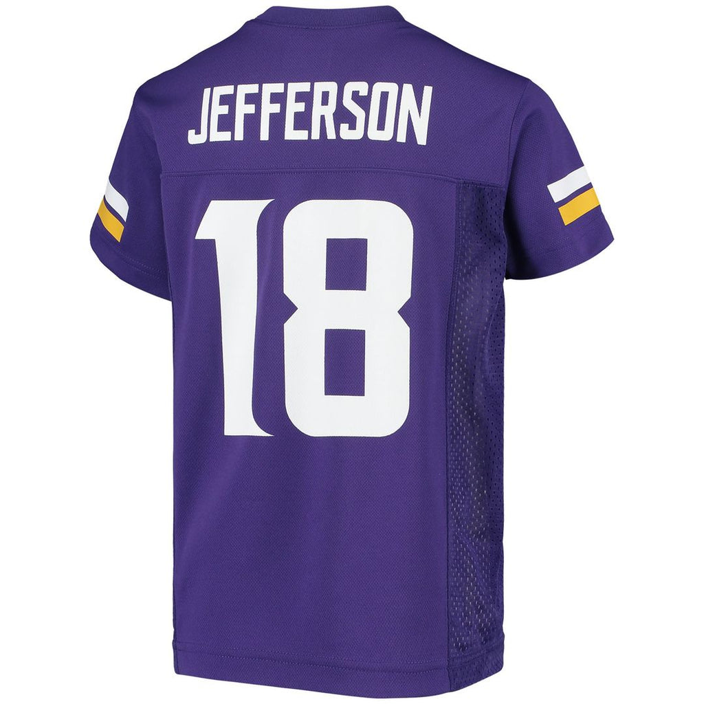 Justin Jefferson Minnesota Vikings Youth Replica Jersey - Purple