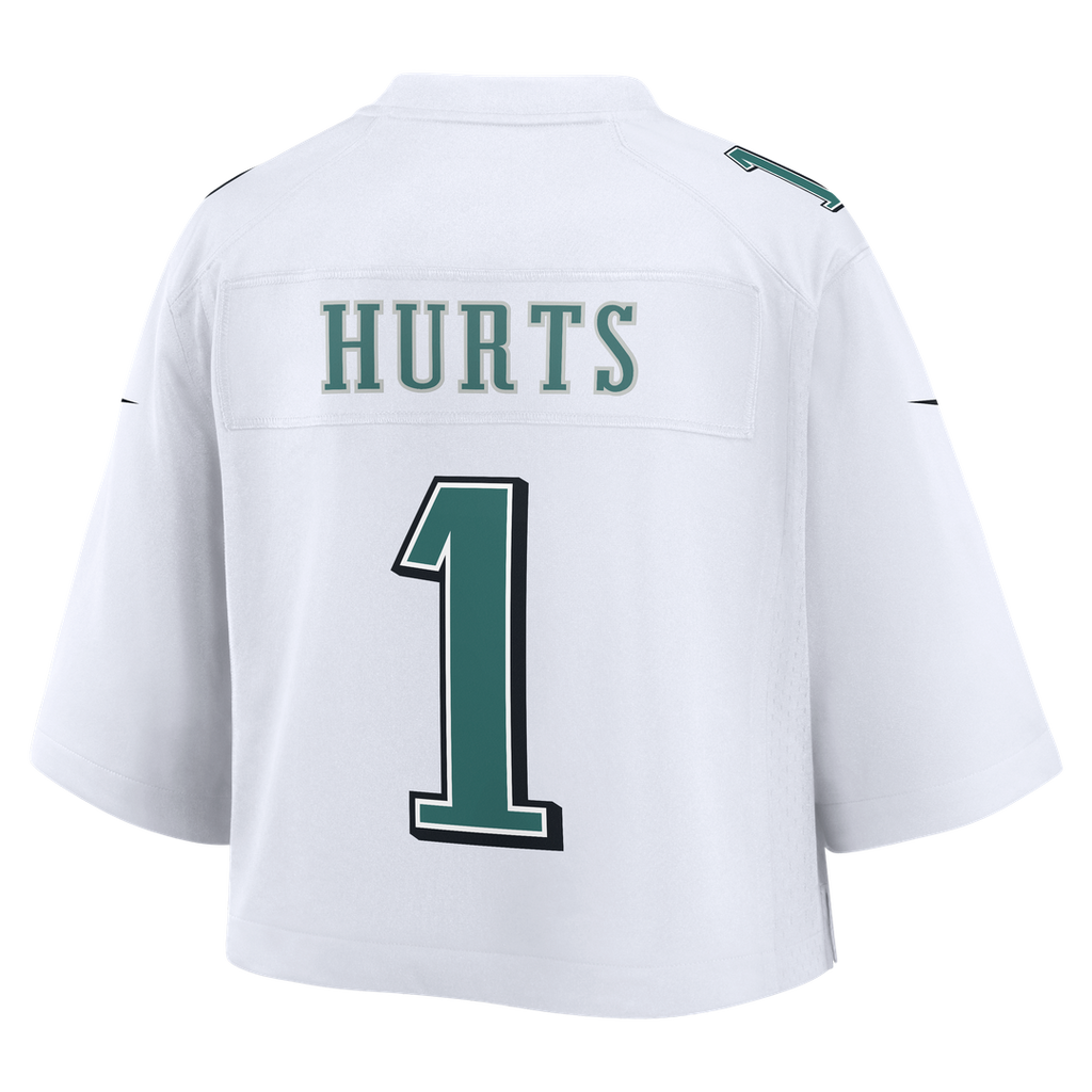 Jalen Hurts Philadelphia Eagles Women's Cropped Fashion Game Jersey - White