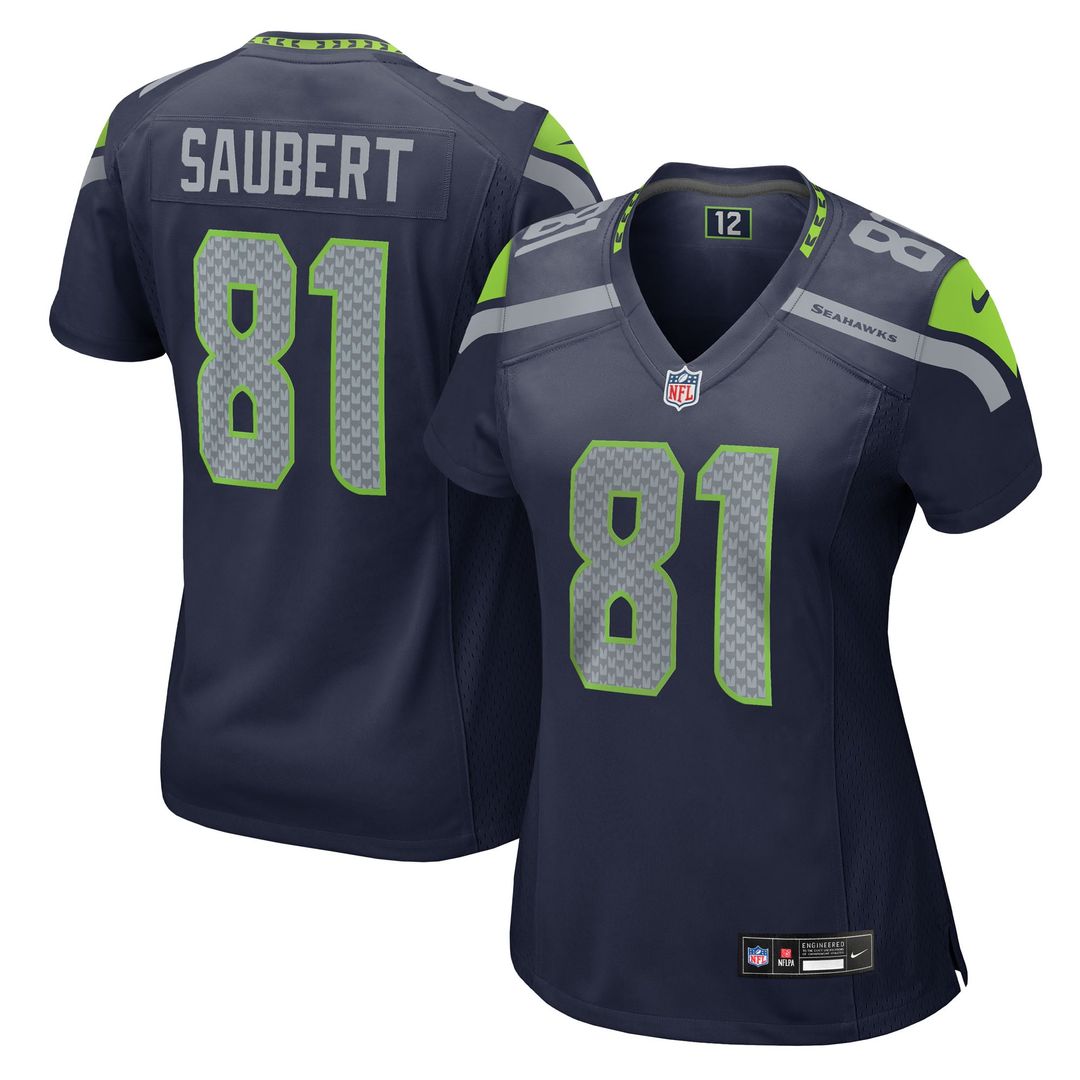 Eric Saubert Seattle Seahawks Women's Team Game Jersey - College Navy