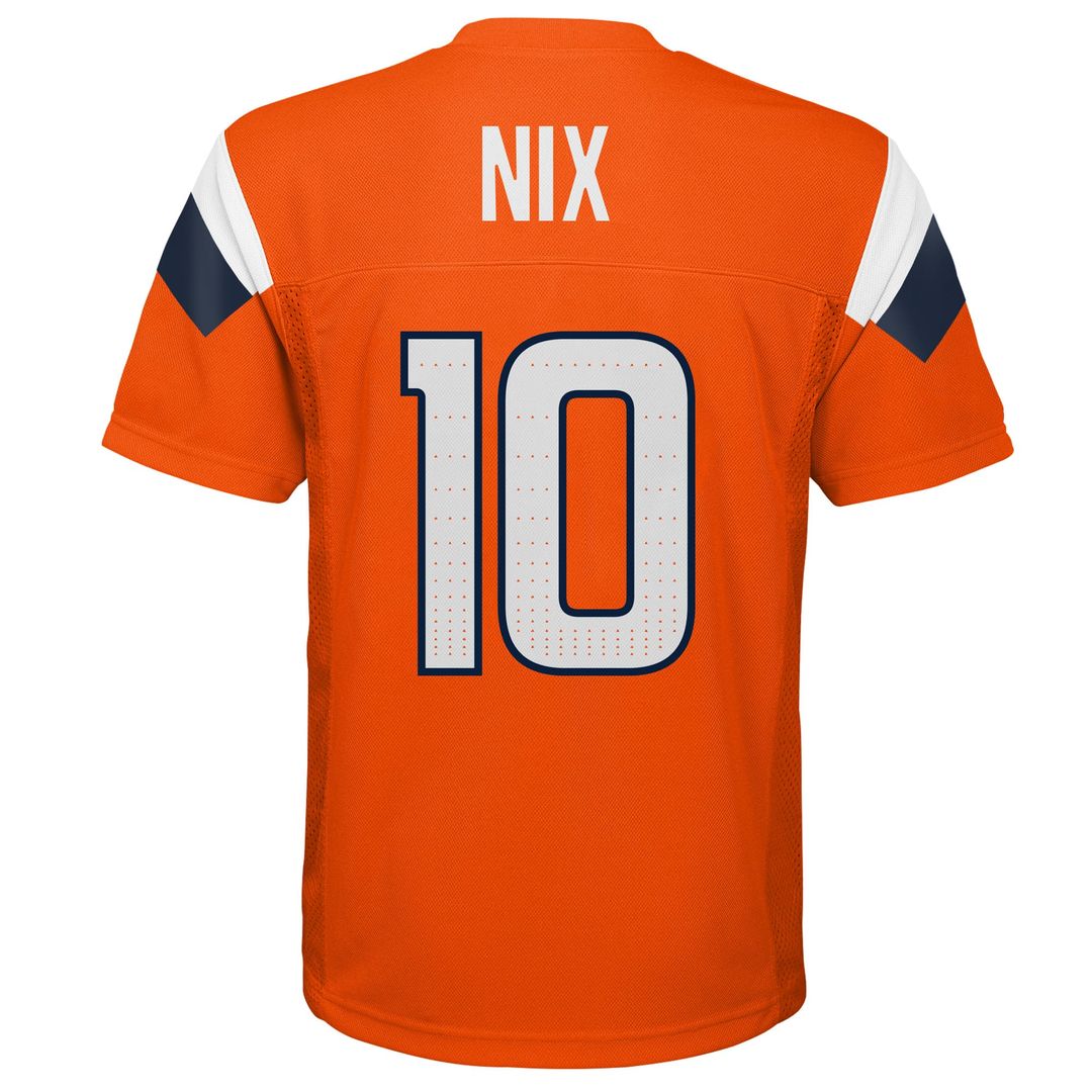 Bo Nix Denver Broncos Youth Replica Jersey - Orange
