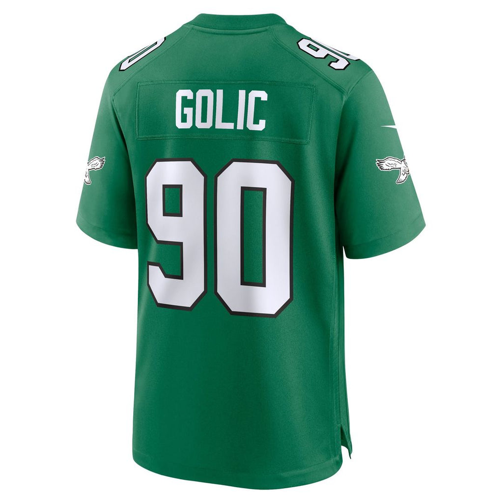 Mike Golic Philadelphia Eagles Retired Player Alternate Game Jersey - Kelly Green