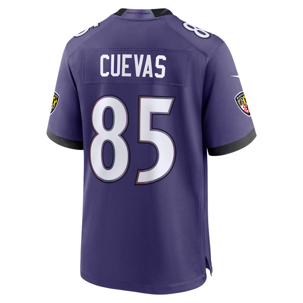 Josh Cuevas Baltimore Ravens Team Game Jersey - Purple