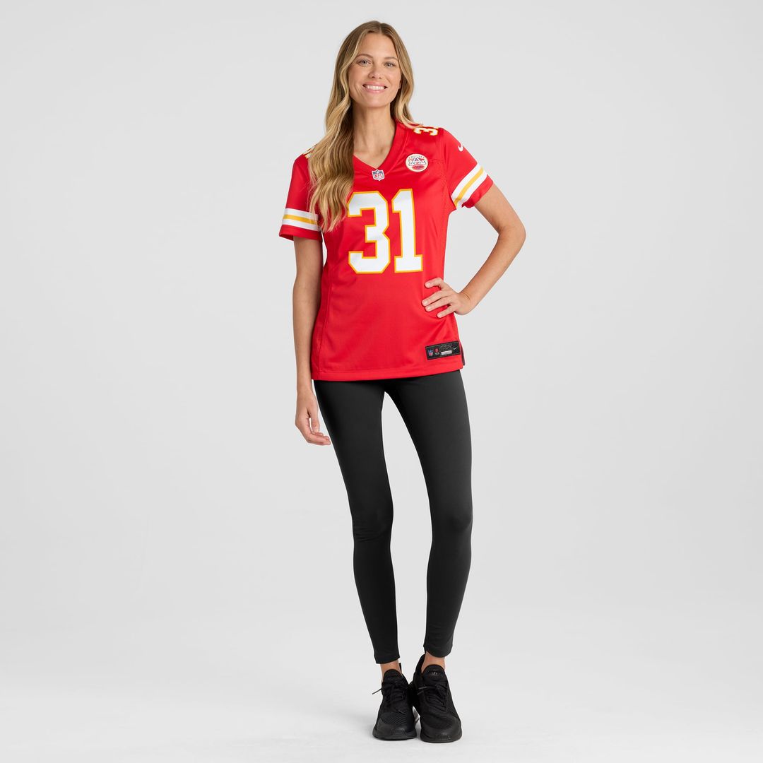Priest Holmes Kansas City Chiefs Women's Game Retired Player Jersey - Red