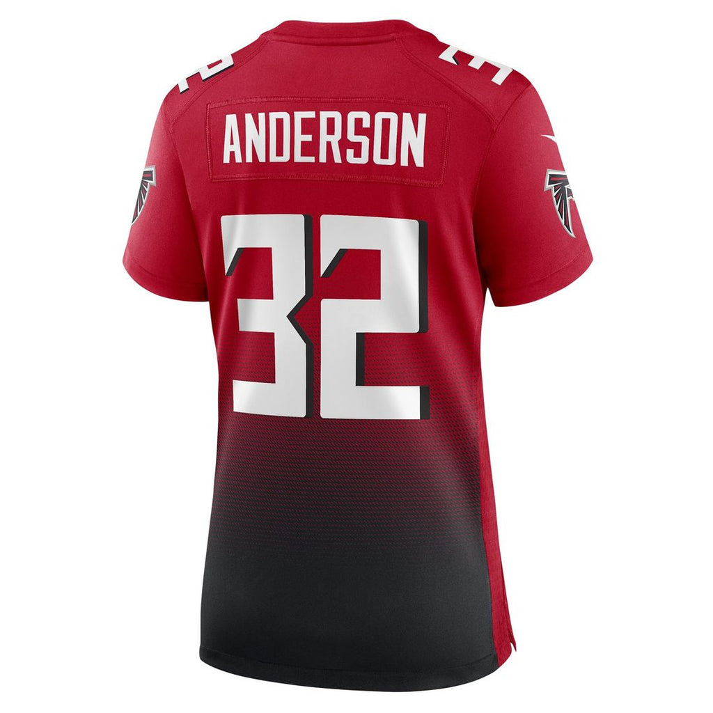 Jamal Anderson Atlanta Falcons Women's Retired Game Jersey - Red
