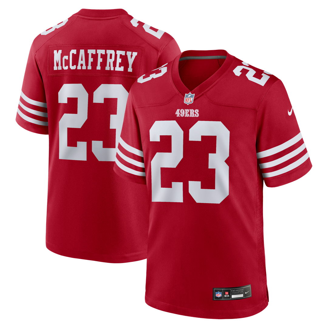 Christian McCaffrey San Francisco 49ers Game Player Jersey - Scarlet