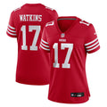 Jordan Watkins San Francisco 49ers Women's Team Game Jersey - Scarlet