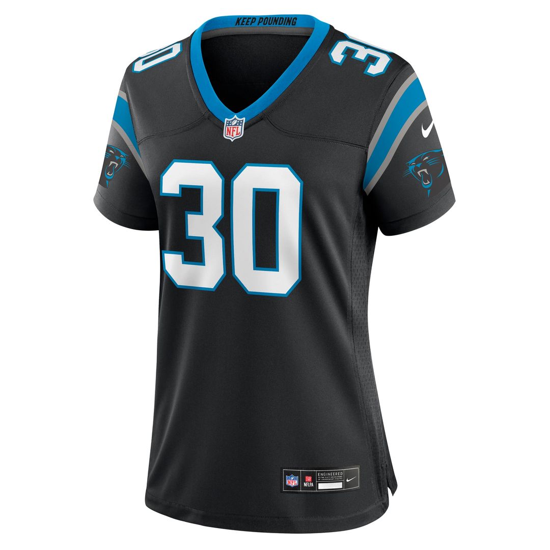 Chuba Hubbard Carolina Panthers Women's Team Game Jersey - Black